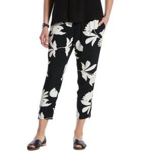 Lucky Brand Black and Cream Printed Vines Pant